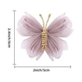 thumbnail image 3 of 2 Pieces Butterfly Hair Clips Braids Hair Pins for Wedding Holidays Birthday Mesh Gray, 3 of 9