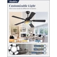 thumbnail image 4 of Ventilador de techo Fanbulous 122 cm con luces y control remoto de 6 velocidades, 4 of 7