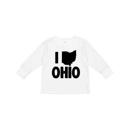 

Inktastic I Love Ohio with State Silhouette Gift Toddler Boy or Toddler Girl Long Sleeve T-Shirt