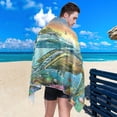 thumbnail image 4 of Coolnut Beach Towels Turtle Camping Towels Sea Sun Sand Free Beach Towel, 30"x60" Large Beach Towels Quick Dry Bath Travel Towels Pool Yoga Beach Mat for Men Women, 4 of 6