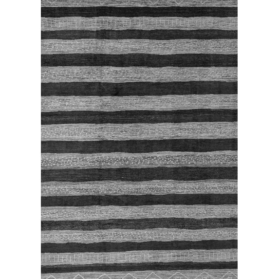 Ahgly Company Indoor Rectangle Oriental Gray Modern Area Rugs, 6' x 9'
