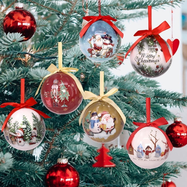 Adornos de bolas de Navidad Macarena 6 piezas colgantes para árbol de Navidad