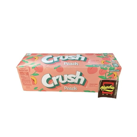 Crush Soda NJHF Reserve - Stocked for your Pleasure - Cans or Bottles (Peach Pack of (12) 12 Oz Cans)