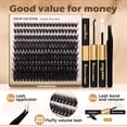 thumbnail image 5 of SENLINK 2027 NEW Lash Extension Kit Thick Eyelash Extension Kit 10-18mm Fluff Volume Lash Clusters 200D Individual Eyelashes Kit with Lashes Bond, Lashes Remover, Lash Tweezers, DIY Lash Extension, 5 of 8