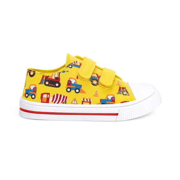 EUXTERPA Boys Yellow Shoes Kids Casual Walking Sneakers with Hook and Loop Toddler Size 8