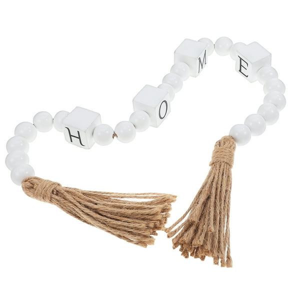 unbranded  Twine Tassel Beads Fall Decor Mantle Decoration Flowers Garland for White