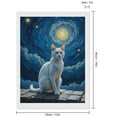 thumbnail image 2 of Diamond Art Kits for Adults, White Cat Starry Night Sky 5D Diamond Painting Kits for Adults Beginners, DIY Full Drill Diamond Painting, Gem Art and Crafts 12x16, 2 of 7