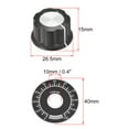 thumbnail image 2 of Potentiometer Rotary Knob 6mm Insert Shaft with 40mm 0-100 Dial Face Plate 5pcs, 2 of 3