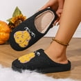 thumbnail image 4 of Leozcaa Halloween Pumpkin Slippers for Women Men Spooky Slides Soft Fuzzy House Slippers Indoor Outdoor, 4 of 9