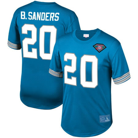 Barry Sanders Detroit Lions Mitchell & Ness Mesh Retired Player Name & Number T-Shirt - (Detroit Lions Best Players)