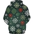 thumbnail image 2 of Retro Funny Christmas Snowflake Cool Graphic Hoodies Hooded Trippy Snow Print Sweatshirts Pullover, 2 of 5