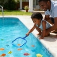 thumbnail image 6 of AuroraX Pool Skimmer Net Pool Leaf Rake Large 63in Shallow Depth Mesh Aluminum Pole Detachable Summer Pool Cleaning Supplies Blue, 6 of 6