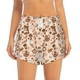 thumbnail image 4 of Lsque coffee tea pots Printed Women's Running Shorts with Liner Pockets,Elastic Quick Dry Workout Athletic Gym Yoga Shorts,Womens High Waist Shorts-Large, 4 of 9