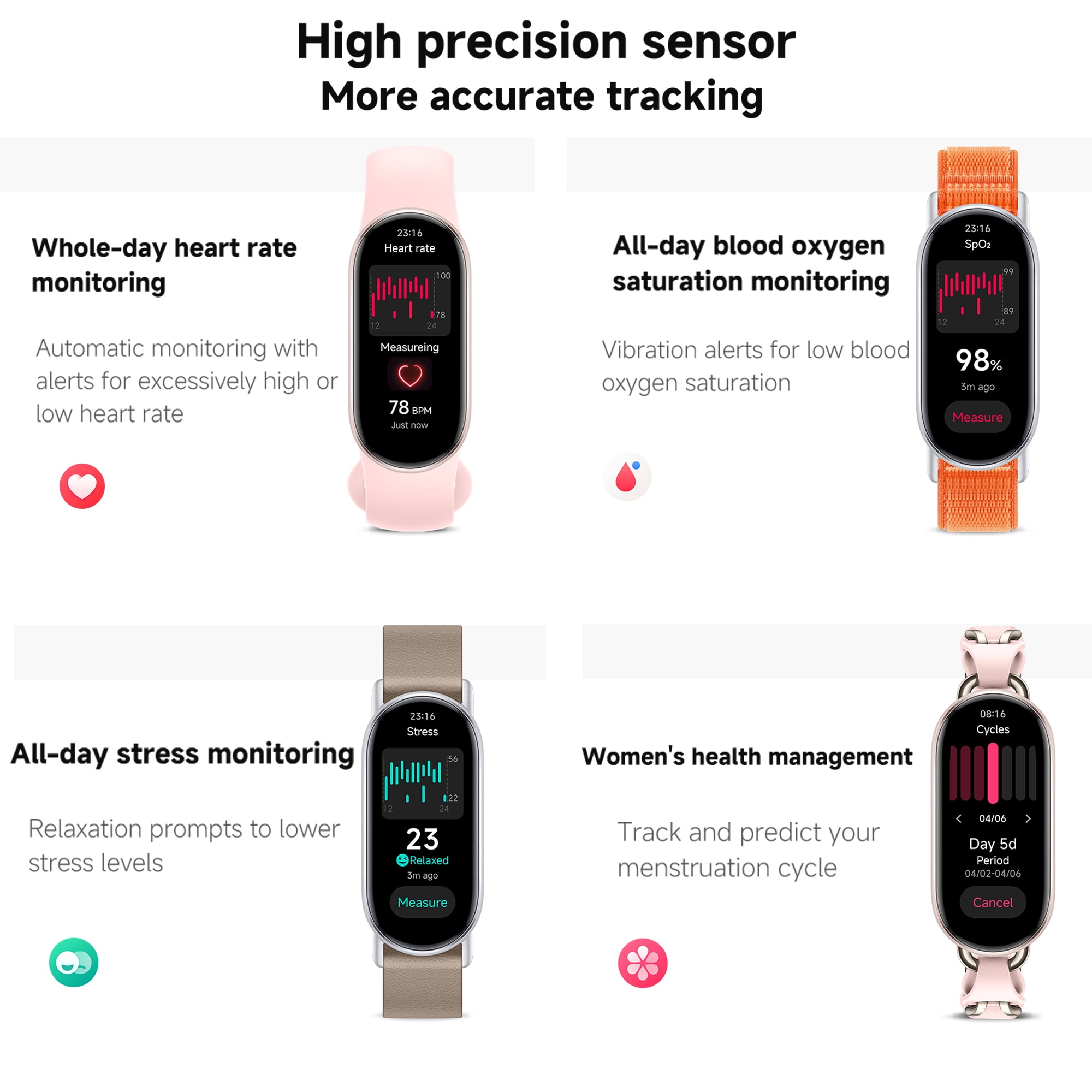 Xiaomi Fitness Tracker, 1.62'' AMOLED Display, 21-Day Battery Life, 150+ Fitness Modes, ATM5, for Android & iPhone, Midnight Balck