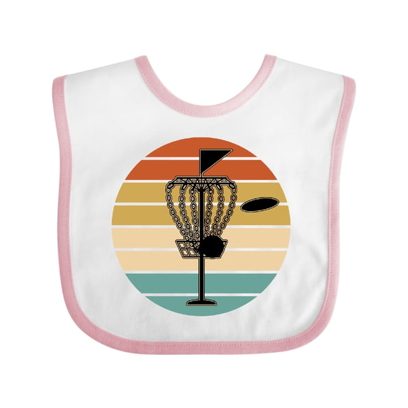 Inktastic Disc Golf Retro Sunset Boys or Girls Baby Bib