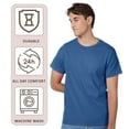 thumbnail image 7 of Hanes Unisex Authentic Short Sleeve T-Shirt 100% Cotton Jersey Classic Fit Solid Color Tee (White, L), 7 of 7