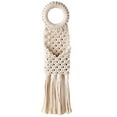 thumbnail image 3 of SEWACC 1Pack Woven Tapestry Doorknob Holder White Cotton Handmade Woven Tassel 45x11Cm, 3 of 8