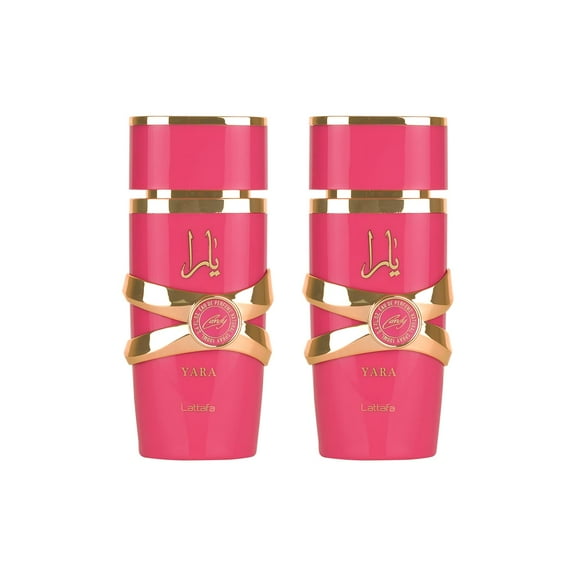 Lattafa Yara Candy for Women Eau de Parfum Spray, 3.4 Ounce (PACK OF 2)