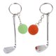 thumbnail image 1 of 2 uds., Aleación, palo para golf, pelota, colgante, llavero para mujer, cartera, monedero, decoración colgante, y naranja, 1 of 8