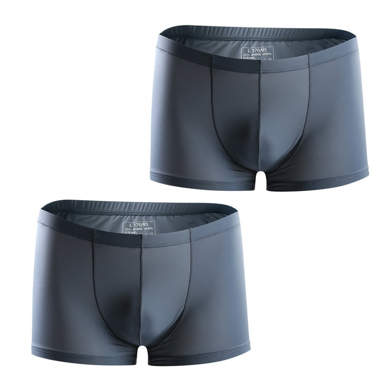 Mens Boxer Briefs Underwear Mens Boxer Shorts Ice Silk Short Leg Mens  Underwear (5 pack, M) at  Men's Clothing store
