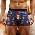 thumbnail image 2 of Men's Funny Wife Face Underwear Mens Boxer Briefs Valentine's Day Comfortable Boxer For Men Blue L, 2 of 6