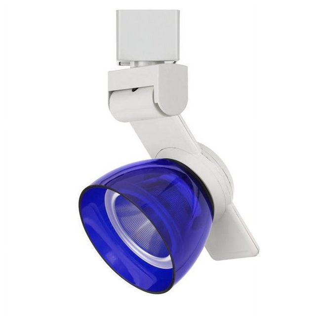 Benjara BM220811 12W Integrated LED Track Fixture with Polycarbonate Head, White & Blue
