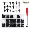 thumbnail image 1 of 415 Clips de sujeción para vehículos y juego de accesorios de plástico - Blanco y negro Caja de almacenamiento universal para autos y herramienta de instalación de paneles de puertas para autos. Kuyhfg Bienvenido a Kuyhfg, 1 of 2