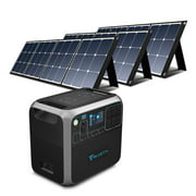 BLUETTI AC200P 2000Wh Portable Power Station with Solar Panel 3pcs 120W, Backup Lithium Battery with 6 2000W AC Outlets, Solar Generator for Home Outdoor Camping RV Emergency