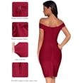 thumbnail image 5 of Women's Rayon Off Shoulder Bandage Bodycon Party Dress, 5 of 6
