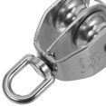 thumbnail image 3 of PAMINGONO 2pcs Heavy Duty Pulley Blocks Double Pulley System Stainless Steel For Home Use, 3 of 6