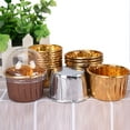 thumbnail image 6 of Ludlz Rose Gold Foil Cupcake Liners Standard Baking Cups Muffin Wrappers for Wedding Birthday, 50Pcs Cupcake Cake Liner Wrappers Paper Cup Tray Muffin Anti-Oil Baking Supply, 6 of 8