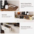thumbnail image 4 of Veanerwood Farmhouse Buffet Cabinet with Drawers & Open Shelf, Sideboard with Storage, Kitchen Pantry Cabinet Hutch, Coffee Bar Station Cabinet for Kitchen, Dining Room, Livingroom, 47" L White, 4 of 7