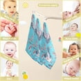 thumbnail image 3 of Watercolor Crane Pink Flowers Baby Muslin Washcloths Soft Absorbent Face Towel, Floral Branches Spring Butterfly Burp Cloths Cotton Bath Wipes 3 PCS Infant Wash Cloth for Newborn Boys Girls 12x12 in, 3 of 7