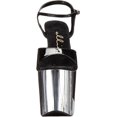 thumbnail image 2 of Ellie Shoes E-821-Chrome 8" Heel Womans Chrome Sandal. 9 / Black/Silver, 2 of 8