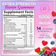 thumbnail image 3 of Hair Vitamins Gummies with Biotin 5000 mcg per Serving - Hair Growth Support with Vitamins E & C for Thicker, Stronger & Beautiful Hair - Hair Skin and Nails Vitamin, Gluten Free - 60 Gummies, 3 of 10