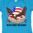 thumbnail image 4 of Inktastic Memorial Day- Never Forget Our Heroes- Bald Eagle Boys or Girls Baby Bodysuit, 4 of 5
