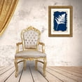 thumbnail image 3 of Loreth, Lanie 23x32 Gold Ornate Wood Framed with Double Matting Museum Art Print Titled - White Leaf on Navy I, 3 of 4