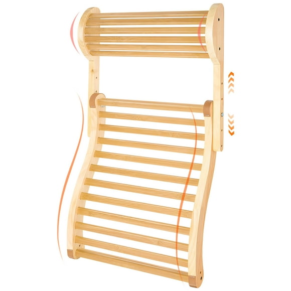 Respaldo para Sauna Sykart de Bambú Ajustable y Ergonómico con Almohadilla