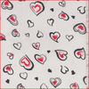 White Heart Chiffon, Fabric Sold By the Yard