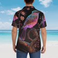 thumbnail image 4 of Pofeuu Bird4 Print Hawaiian Shirt for Men Sleeves Casual Button Down Summer Beach Dress Shirts T-Shirts,3X-Large, 4 of 7