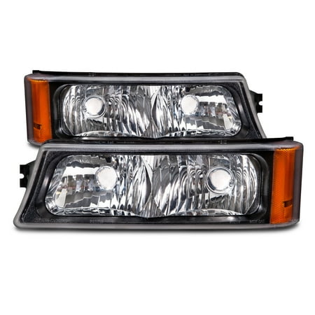 Chevy Silverado Turn Signal - 2003-2007 Chevy Silverado Park Signal Lights Set w/o Body Cladding GM2520185 & GM2521185