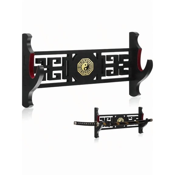 Katana Sword Wall Mount Display，Padded 1-Tier Samurai Sword Holder Rack for Collection - Gifts For Men - Perfect Gift For2026