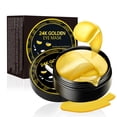 thumbnail image 1 of Parches para el contorno de ojos, mascarilla de oro de 24 quilates, 60 unidades, parches de gel de colágeno para tratar arrugas, hinchazón, ojeras, antiedad, hidratación, líneas de expresión y bolsas, 1 of 1