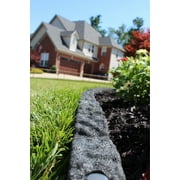 Rubberific Landscape Edging, 4' Gray Cobblestone Rubber Flower Garden Edging Border (4 Pack)