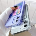 thumbnail image 4 of Clear Wallet Phone Case for iPhone , Upgrade Clear Card Slot Case, Slim Fit Protective Soft TPU Shockproof Wallet Case with Cute Card Holder Pocket for Apple iPhone11promax,Purple, 4 of 7