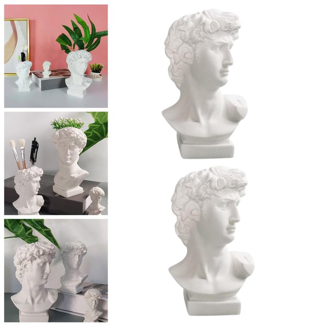 4 Unids, Estatuas de Escultura de David únicas, de Florero de Flores de Exhibición Cosmética Macarena Figuras de mitología griega