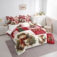 thumbnail image 4 of Manfei Kawaii Christmas Snowman 7-Piece Twin Bedding Sets for Kids, Vintage Red Buffalo Plaid Bedding Comforter Set, Reindeer Animal Reversible Sheet Sets, Luxury Bedroom Decor, 4 of 8
