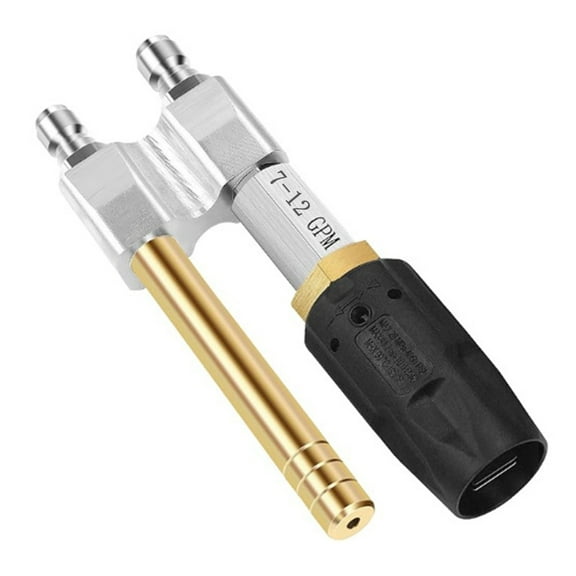 2In1 Adjustable Brass Pressure Washer Nozzle With 7-12GPM Flows Rate For Long Ranges Soft Washing Cleaning Tasks