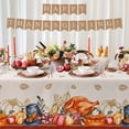 thumbnail image 3 of Thanksgiving Rectangle Tablecloth for Holiday - Fall Tablecloth Turkey Pumpkin Pattern Table Cloth, Decorative Table Cover for Banquet Party Kitchen Dining Room, 60 x 84 Inch, 3 of 6
