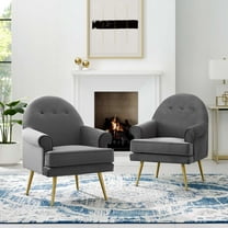 Modway Revive Armchair Performance Velvet Set of 2 in Gray